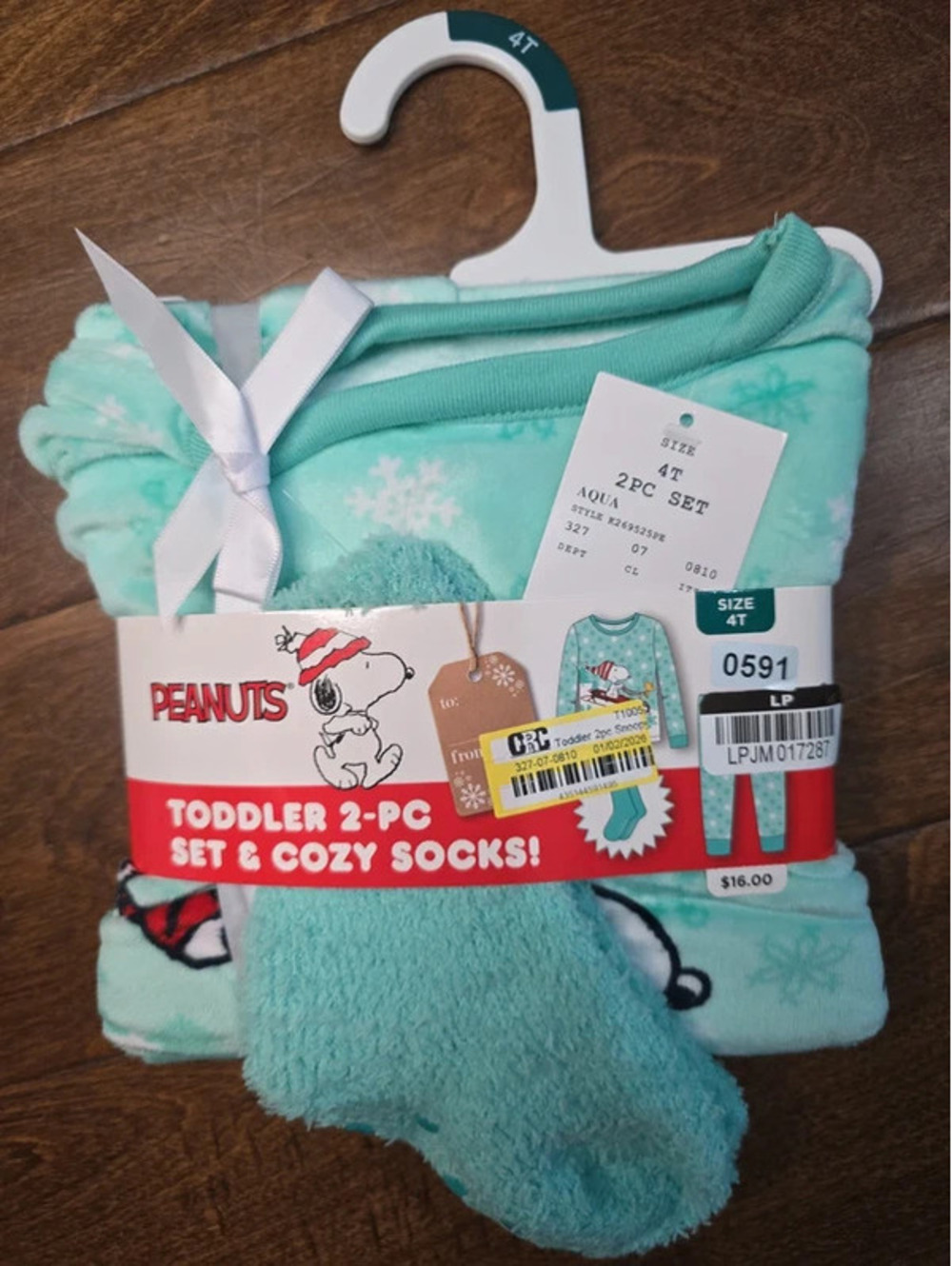 3t brand new snoopy, christmas pajamas item 591G8